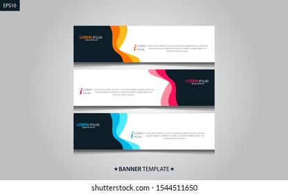 Abstract banner template design for web. Vector eps10