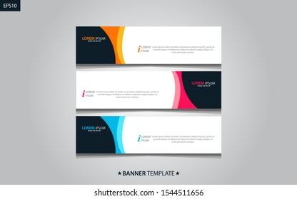 Abstract banner template design for web. Vector eps10