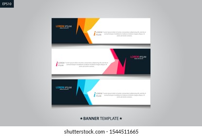 Abstract banner template design for web. Vector eps10