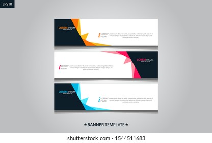 Abstract banner template design for web. Vector eps10