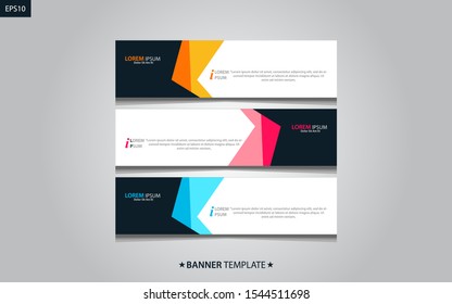 Abstract banner template design for web. Vector eps10