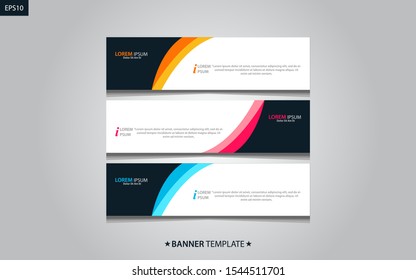 Abstract banner template design for web. Vector eps10