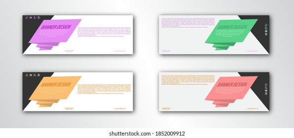 Abstract banner template. Editable vector illustration. Flat design