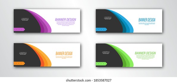 Abstract banner template. Editable vector illustration. Flat design