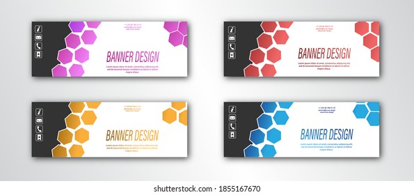 Abstract banner template. Editable vector illustration. Flat design