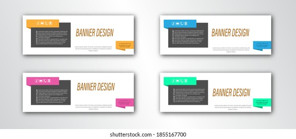 Abstract banner template. Editable vector illustration. Flat design