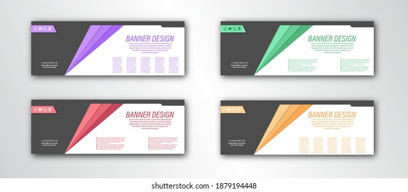 Abstract banner template. Editable vector illustration. Flat design