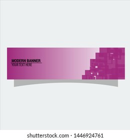 Abstract banner template flat design