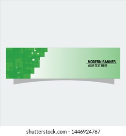 Abstract banner template flat design