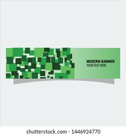 Abstract banner template flat design