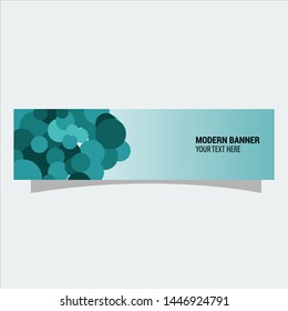 Abstract banner template flat design
