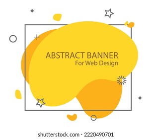abstract banner template with frame for web