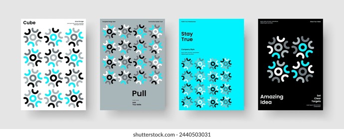 Plantilla de banner abstracto. Diseño de portada de libro aislado. Diseño de volante geométrico. Antecedentes. Cartel. Folleto. Presentación empresarial. Informe. Prospecto. Cuaderno. Cartera. Handbill. Boletín