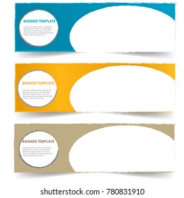 abstract banner template isolated on white background vector design