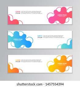 Abstract Banner Template, Modern Design Background, Dynamic Fluid Gradient Trend Vector