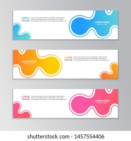 Abstract Banner Template, Modern Design Background, Dynamic Fluid Gradient Trend Vector