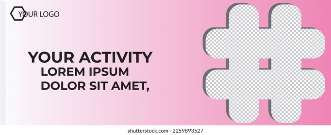 Abstract Banner template modern style for business. Editable and place for the photo. Usable for social media cover, header, and banner. 