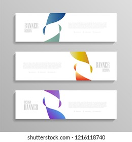 Abstract banner template. Web Banner vector design. Advertising banner.Inspired by the shape of leaves.