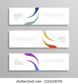 Abstract banner template. Web Banner vector design. Advertising banner.Inspired by the shape of leaves.