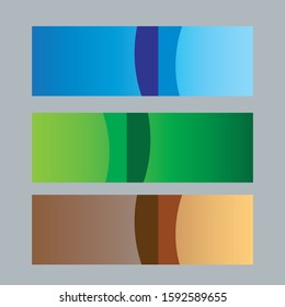 Abstract banner templates with gradient design vector illustration. 