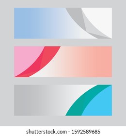 Abstract banner templates with gradient design vector illustration. 