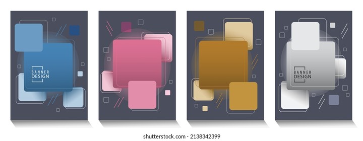 Abstract banner templates. modern geometry. Can be used for business cards, websites, social media covers, banner ads, flyers, invitation cards 3
