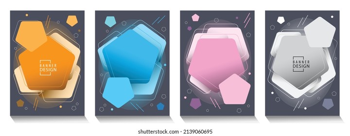 Abstract banner templates. modern geometry. Can be used for business cards, websites, social media covers, banner ads, flyers, invitation cards 8