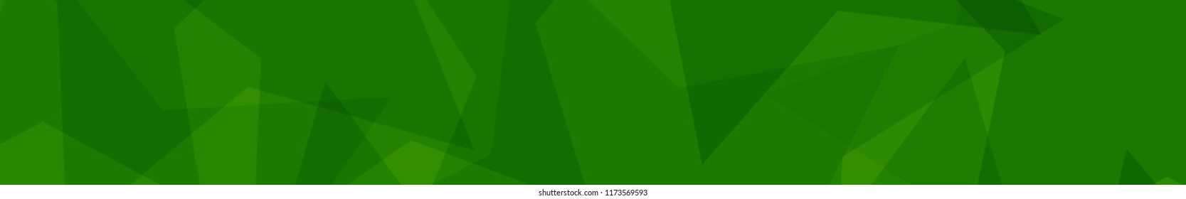 Abstract banner of translucent big stars in green colors