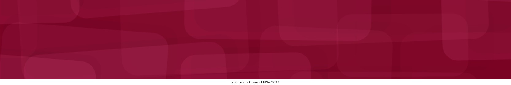 Abstract banner of translucent rectangles with rounded corners in pink colors