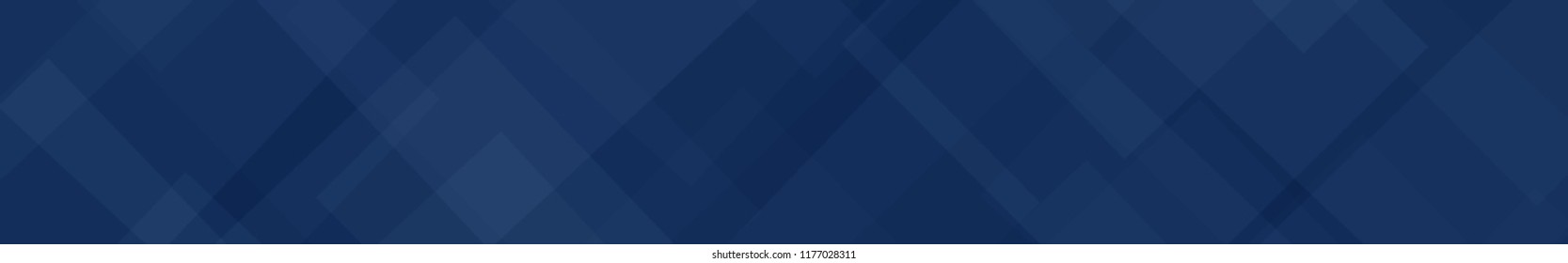 Abstract banner of translucent squares or rhombuses in blue colors