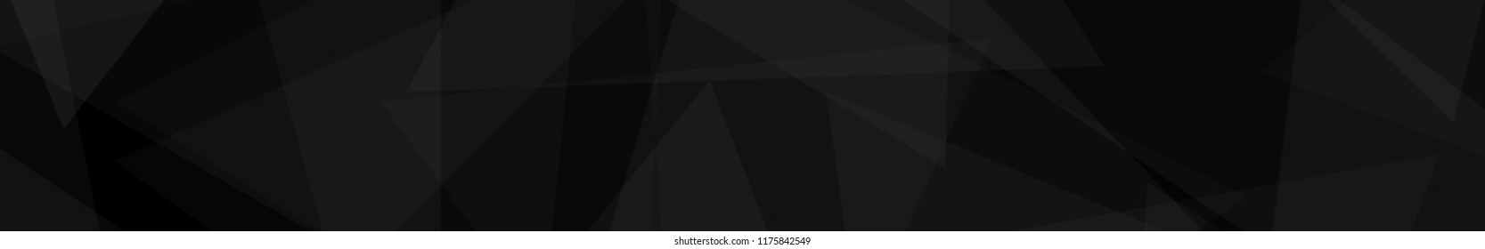 Abstract banner of translucent triangles in black colors