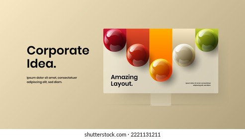 Abstract banner vector design illustration. Isolated display mockup landing page layout.