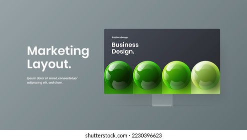 Abstrakte Vektordesign-Vorlage für Banner. Einzigartiges Computerdisplay, Modell der Bildschirmdarstellung auf der Website.