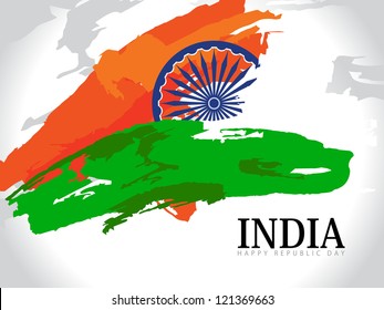 Abstract Banner with vector Indian flag in Grunge design or cover design, Eps 10