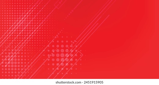 Vector de Anuncio Abstractas, fondo moderno Horizontal con color rojo geométrico blanco y negro para la tecnología y la temática deportiva