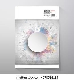 Abstract banner with vintage style star burst, triangle design vector. Brochure, flyer or report for business.