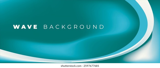 Abstract banner wave background ocean blue orange modern wavy 