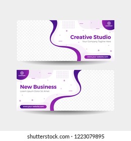 Abstract Banner Wavy Background