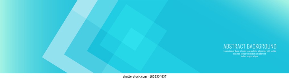 Pancarta abstracta o diseño de cabecera web con elementos geométricos sobre fondo azul.