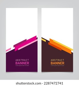 Abstract banner web and social media design template. Vertical or story social media template. Social media feed