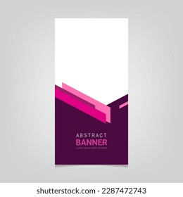Abstract banner web and social media design template. Vertical or story social media template. Social media feed