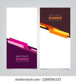 Abstract banner web and social media design template. Vertical or story social media template. Social media feed