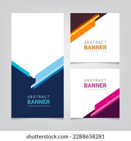 Abstract banner web and social media design template. Vertical or story social media template. Social media feed