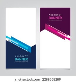 Abstract banner web and social media design template. Vertical or story social media template. Social media feed