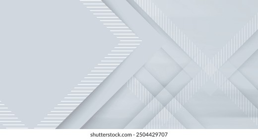 Abstract banner web template design background white and gray squares layered with halftone