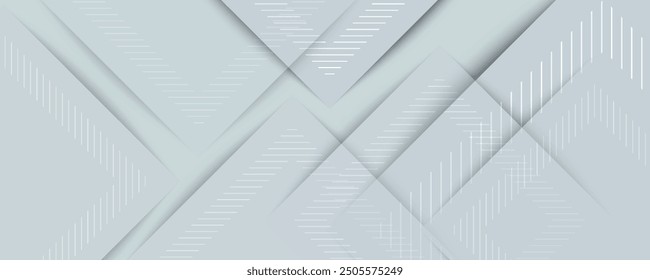 Abstract banner web template design background white and gray squares layered with halftone. eps 10