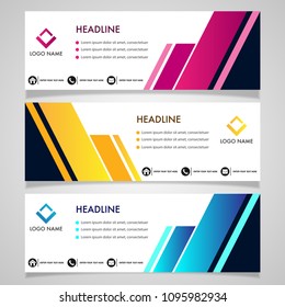 Abstract Banner Web Template Vector