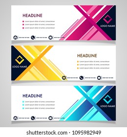 Abstract Banner Web Template Vector