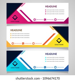 Abstract Banner Web Template Vector
