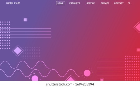 Banner abstracto para ilustración vectorial del sitio web